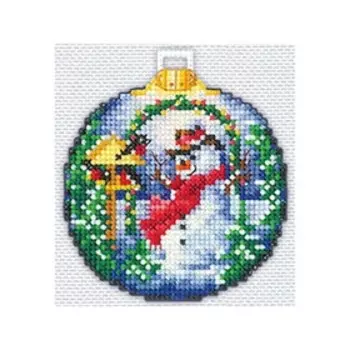 Набор для вышивания «Новогодние шары. Снеговик»