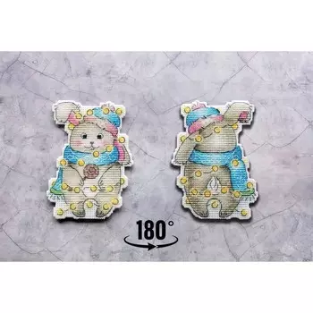 Набор для вышивания «Новогодний заяц» 12 9 см