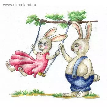 Набор для вышивания «Зайки. Первое свидание»