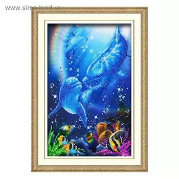 Набор для вышивки бисером «Дельфины»