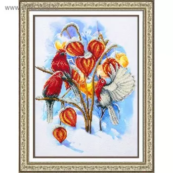 Набор для вышивки бисером «Физалис в снегу»