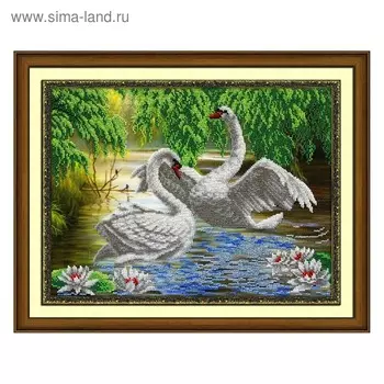 Набор для вышивки бисером «Лебеди»
