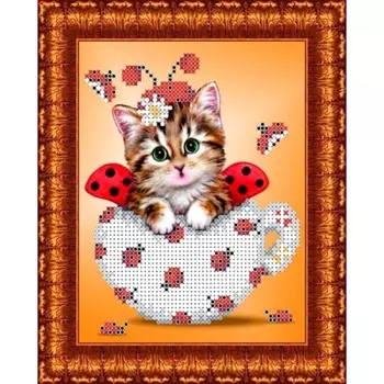 Набор для вышивки бисером «Рыжик», 13х18 см