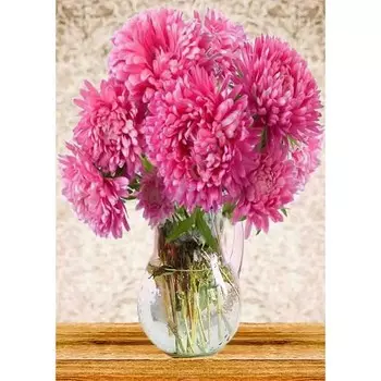 Набор для вышивки лентами «Розовые астры», 25 36 см