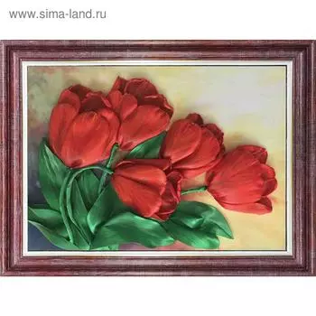 Набор для вышивки лентами «Тюльпаны»