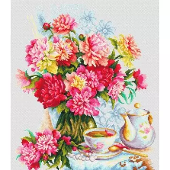 Набор для вышивки счётным крестом «Пионы», 3440 см