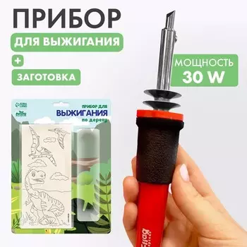 Выжигание и роспись по дереву «Динозавры», набор для творчества