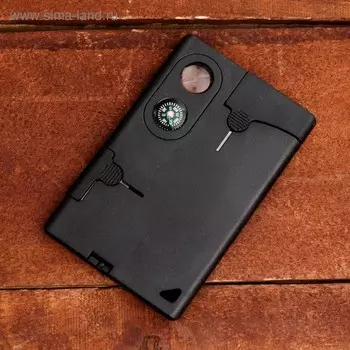 Набор для выживания 4 в 1 (карта выживания, нож, лупа, компас) 9 х 6 см