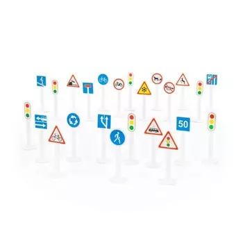 УЦЕНКА (в пакете) Набор дорожных знаков №3 (24 элемента)