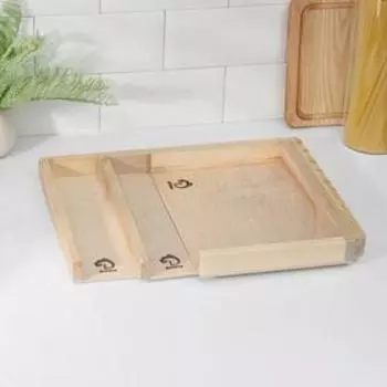 Доски деревянные для пельменей Доляна «Хозяюшка», 3 шт: 4030 см, 3030 см, 3021 см, берёза