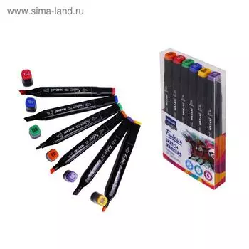 Набор двухсторонних маркеров для скетчинга Mazari Fantasia, 6 цветов Main colors (основные цвета)