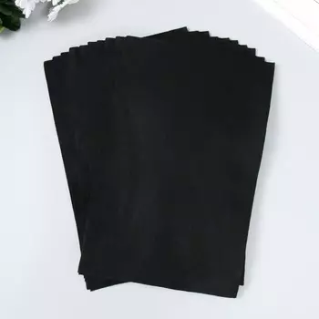 Набор фетра 20х30 см, мягкий, 1,4 мм, 10 листов, чёрный