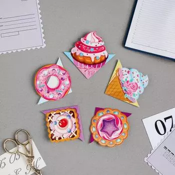 Набор фигурных закладок "Сладости" 12 х 12 см