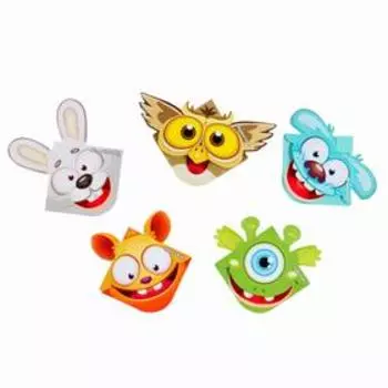 Набор фигурных закладок "Зверьки 2" 12 х 12 см