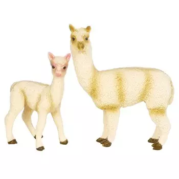 Набор фигурок «Мир диких животных: семья белых лам», 2 фигурки