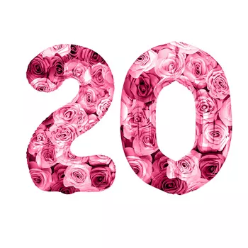 Набор фольгированных шаров 34" «Цифра 20», 2 шт.