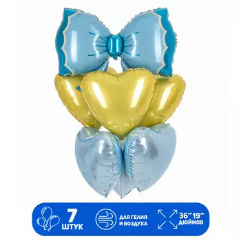 Воздушные шары, букет «Бантик», набор 7 шт.