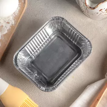 Формы для выпечки и запекания Доляна, набор 3 шт., 250 мл, 12.59.83.3 см, фольга, серебристые