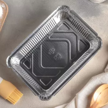 Формы для выпечки и запекания Доляна, набор 3 шт., 780 мл, 2114.75 см, фольга, серебристые