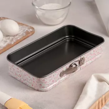 Набор форм для выпечки Доляна «Пастораль», 3 предмета: d=12/11/2514 см, антипригарное покрытие, съёмное дно, цвет белый