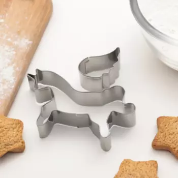 Набор форм для вырезания печенья Доляна «Единорог», 2 шт, 972 см, цвет хромированный