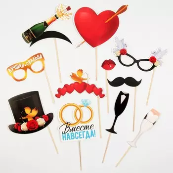 Набор фотобутафории на свадьбу «Свадебная«, 11 пред.