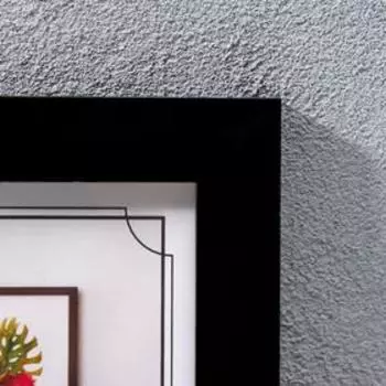 Набор фоторамок МДФ "OfficeSpace" 15х21 см, 4 шт, чёрный (пластиковый экран)