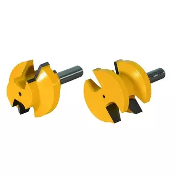 Набор фрез пазо-шиповых ЭНКОР ПРОФ 46515, d = 8 мм, 38.1 х 28.6 мм, 2 шт.