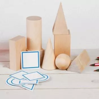 Фигуры деревянные «Геометрические тела», набор