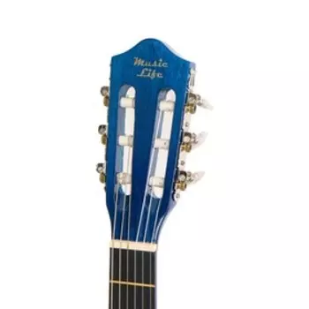 Набор гитариста премиум, синий санберст: Гитара классическая, Каподастр, Струны