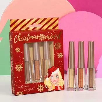 Набор глиттерных теней для глаз Christmas mood, оттенки № 1, 2, 3