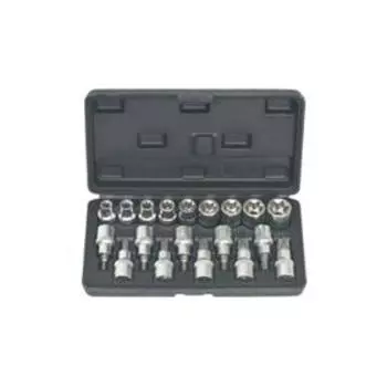 Набор головок "АВТОДЕЛО" 39833, TORX, 1/2", Е10-Е24, Т20-Т70, 19 предметов