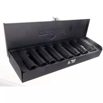 Набор головок торцевых "СЕРВИС КЛЮЧ" 77401, ударных, глубоких, 8 шт, 12-30мм