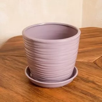 Набор горшков для цветов "Грация волна", аметист, 4 горшка: 1 л, 2.2 л, 4.3 л, 7 л