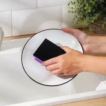 Набор губок для мытья посуды Raccoon «Фьюжн», 2 шт, 9.574.4 см, фиолетовый