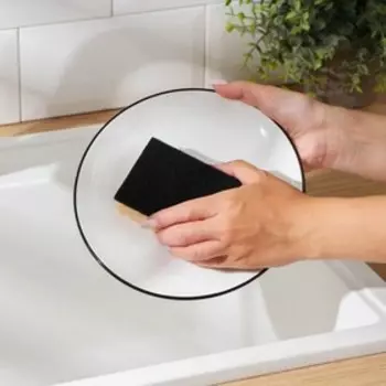 Набор губок для мытья посуды Raccoon «Лофт», 3 шт., 96.53.5 см, крупнопористый поролон, бежевый