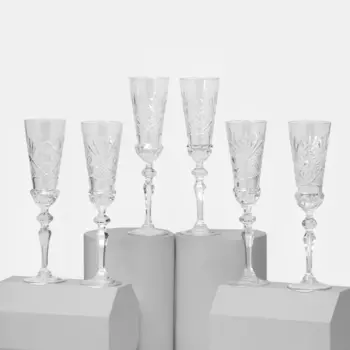 Набор хрустальных бокалов, 190 мл