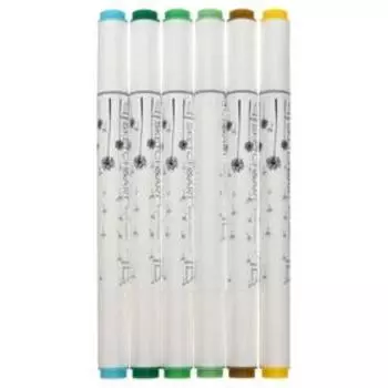 Набор художественных маркеров 6 цветов SKETCH ART "Лесной пейзаж"