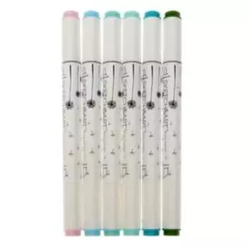 Набор художественных маркеров 6 цветов SKETCH&ART "Весенний пейзаж"