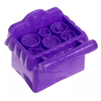 Игровой набор для игры с пластилином «Новогодние угощения», 6 баночек с массой для лепки, формочки, пресс