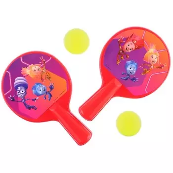 Ракетки 812 см, 2 мячика, Фиксики