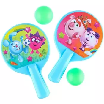 Ракетки 812 см, 2 мячика, Смешарики