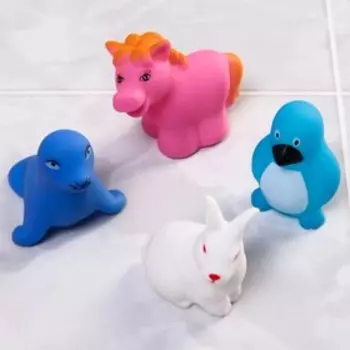 Резиновые игрушки для ванны Крошка Я «На острове», с пищалкой, 8 шт.