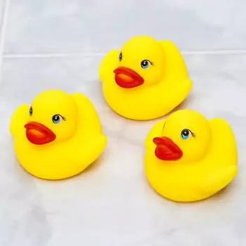 Резиновые игрушки для ванны Крошка Я «Уточки», 6,5 см., с пищалкой, в наборе 3 шт.