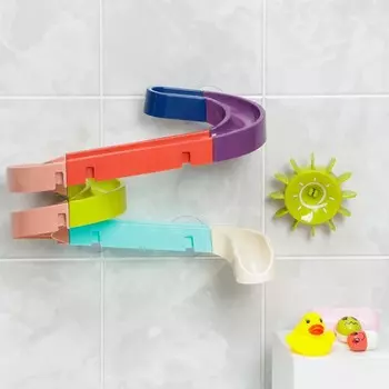 Игрушка для ванны «Водная горка», 9 деталей, 4 игрушки, на присосках