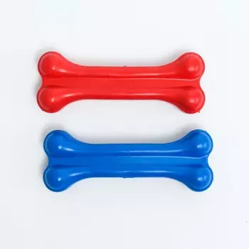 Набор игрушек для собак Gamma "Кость литая №3", каучук, микс цветов, 2 шт по 13 см