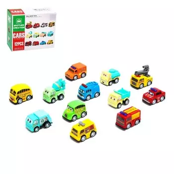 Набор инерционных машин «Город», 12 штук