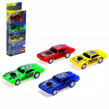 Набор инерционных машин «Классика», 4 штуки, цвета МИКС