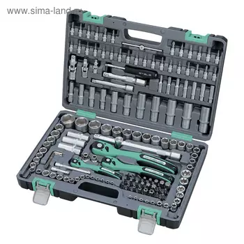Набор инструмента STELS 14114, 1/4", 3/8", 1/2", 10-32 мм, усиленный кейс, 151 предмет