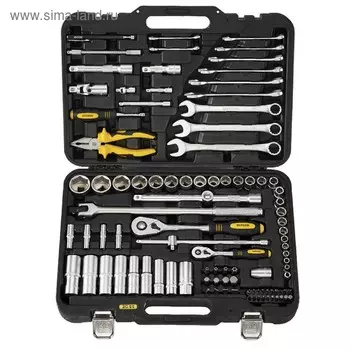 Набор инструментов BERGER BG099-1214, универсальный, 99 предметов, 1/2", 1/4", пласт. кейс